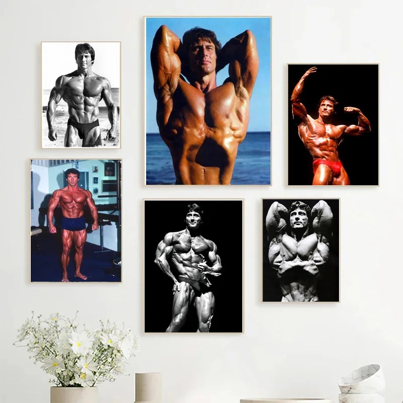 Sports Equipment Poster - Leinwand Malerei Vintage Frank Zane Bodybuilder