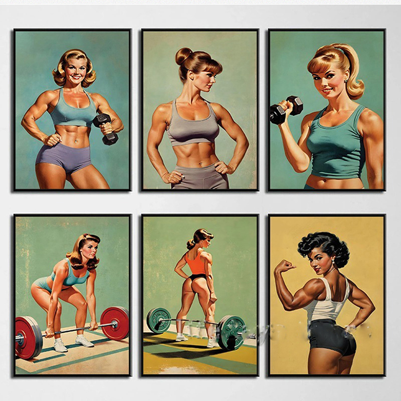 Sports Equipment Poster - Poster und Druck, Leinwandgemälde, Bodybuilding, Gewichtheben,