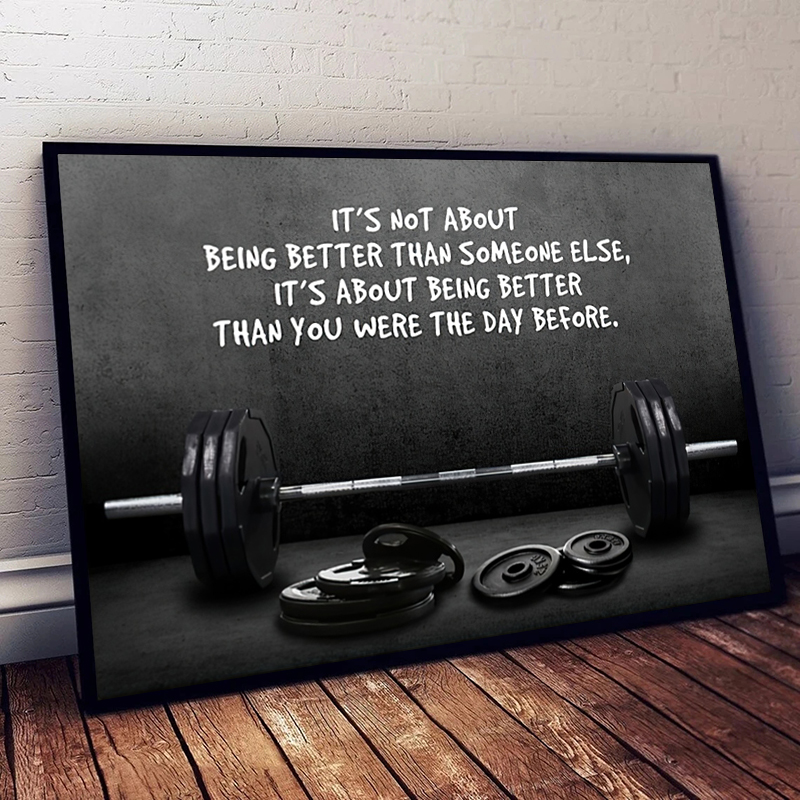 Sports Equipment Poster - Modernes motivierendes Zitat, Sportkunst-Poster und Drucke,