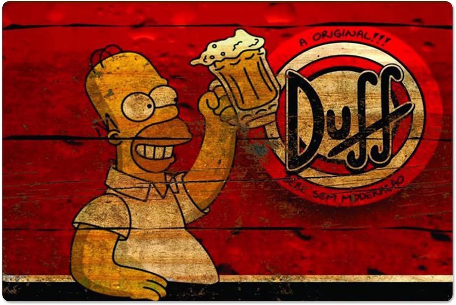 Sports Equipment Poster - Retro Metallposter Homer Duff Bier Metallschilder