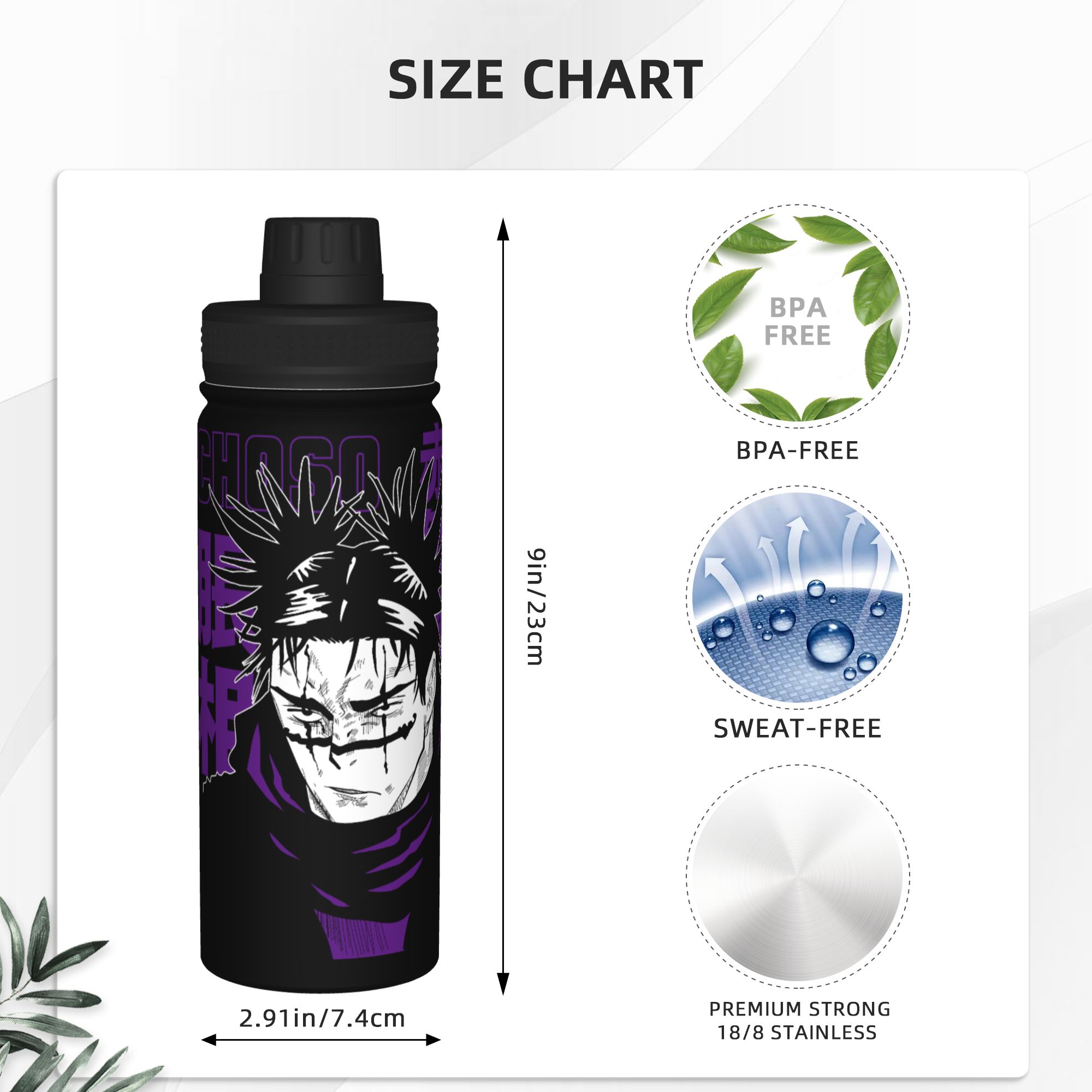 Choso Jujutsu Kaisen Anime 18O – Sports Water Bottle Insulated Bewertung und Preis