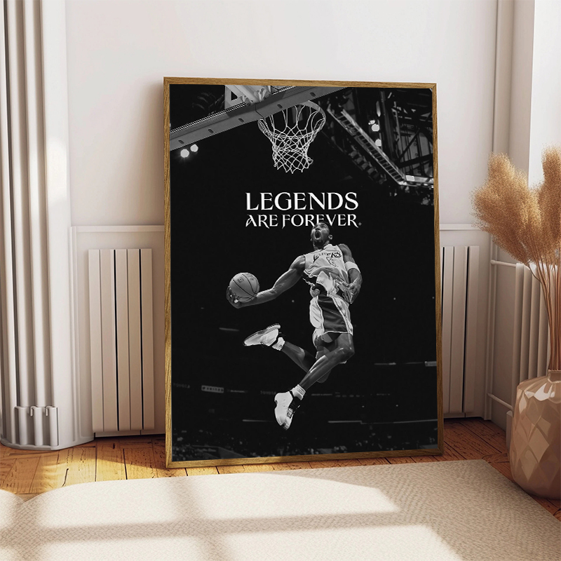 Schwarz-Weißes Basketball-Star – Sports Equipment Poster Bewertung und Preis
