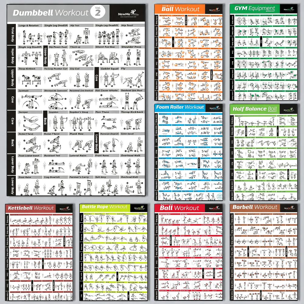 Fitness-Pilates-Trainingsplan- – Sports Equipment Poster Bewertung und Preis