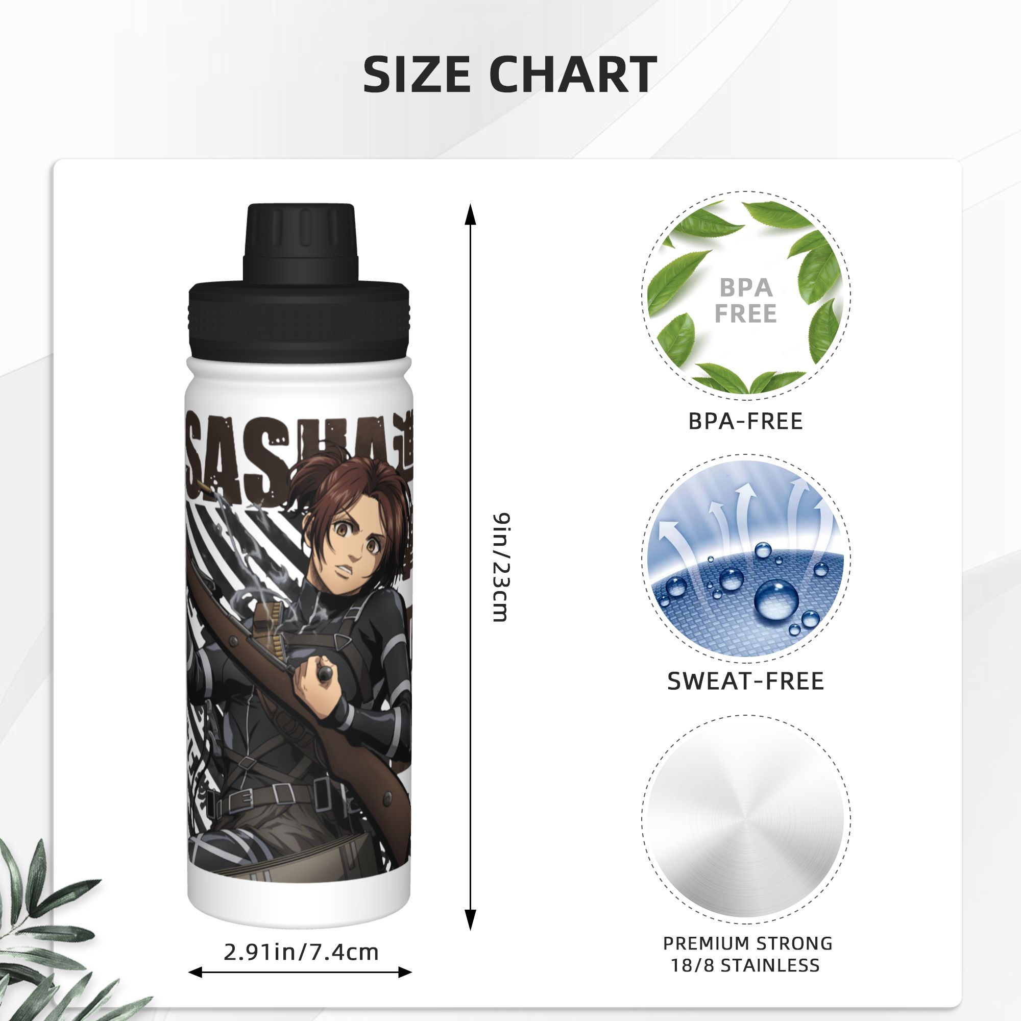Attack on Titan 18OZ Sport-Iso – Sports Water Bottle Insulated Bewertung und Preis