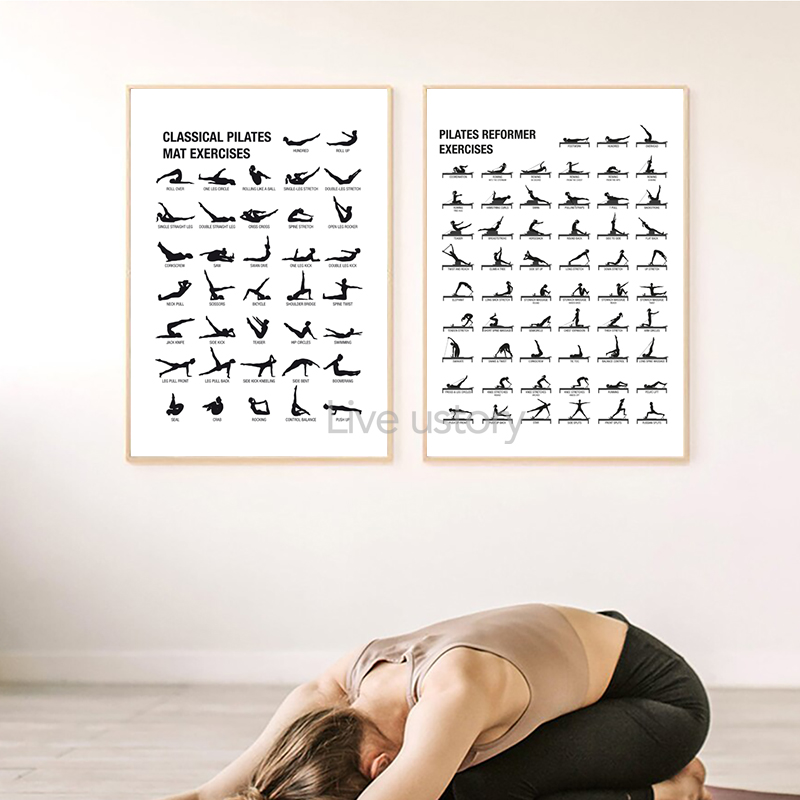 Rahmenloses Pilates-Workout-Di – Sports Equipment Poster Bewertung und Preis