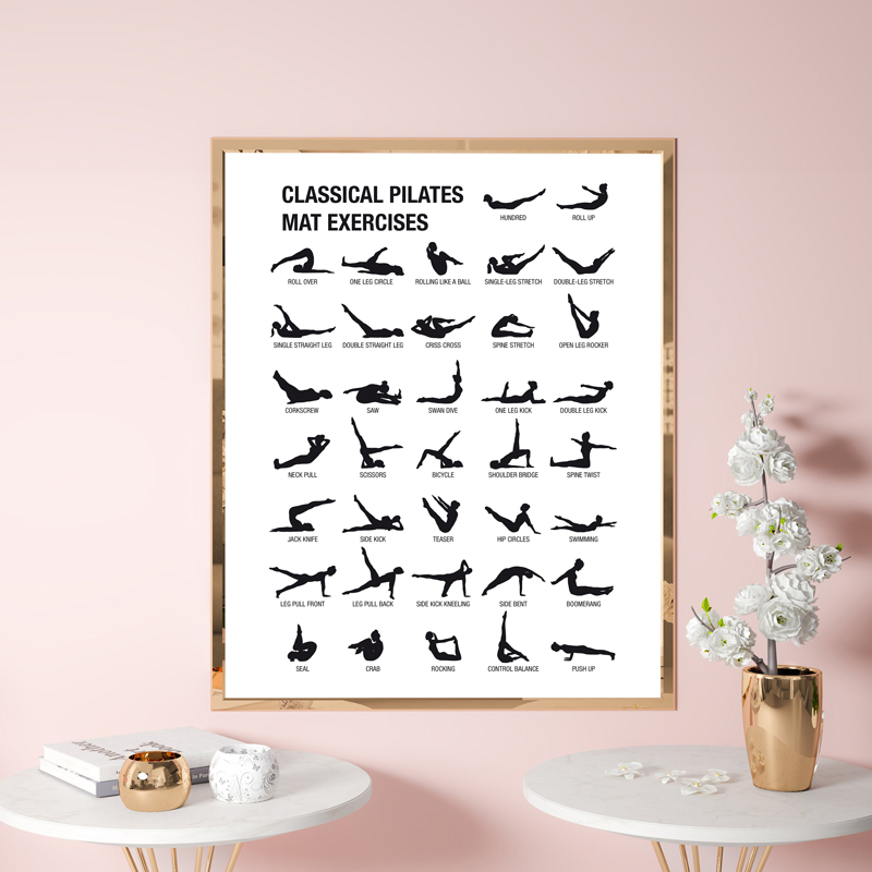 Rahmenloses Pilates-Workout-Di – Sports Equipment Poster Bewertung und Preis